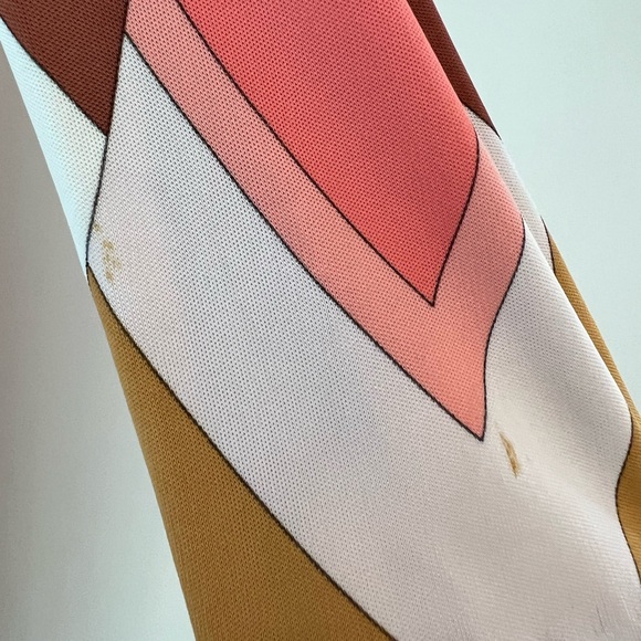 EMILIO PUCCI CORAL MULTI ICONIC PRINT MARILYN STYLE DRESS SIZE IT 40 / US 6 - Picture 16 of 17